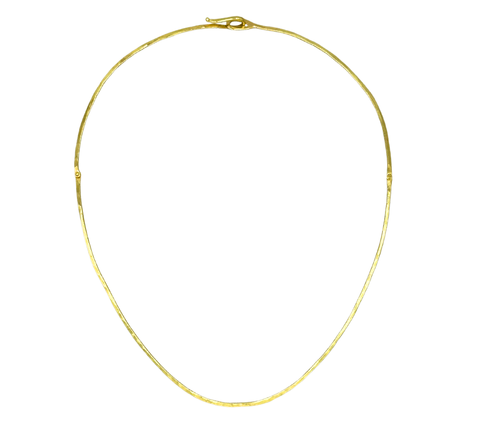 colliere oro filo battuto