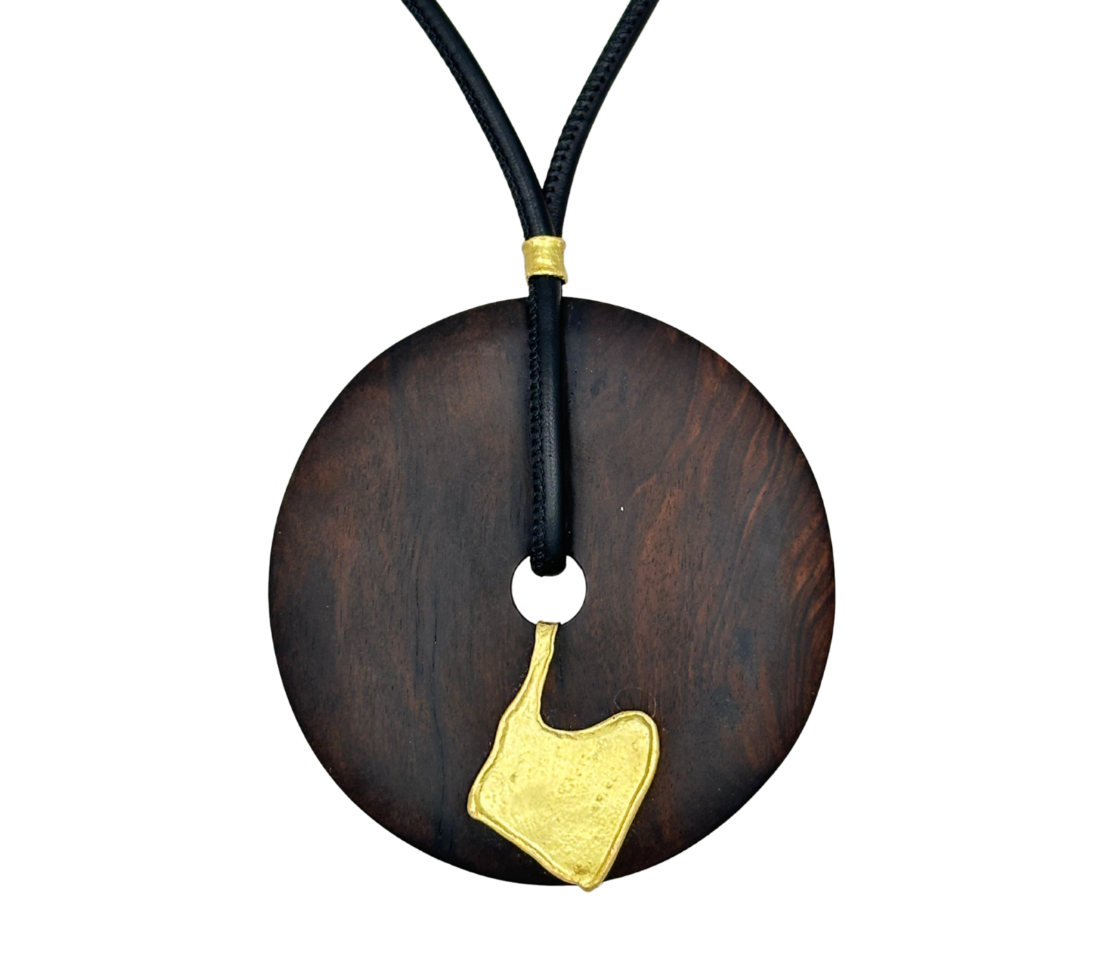 pendente in ebano e oro