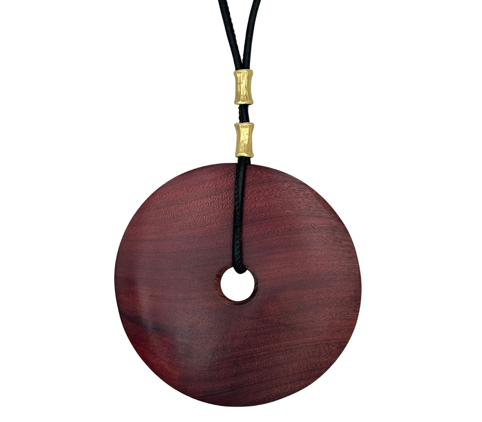 pendente legno amaranto e oro