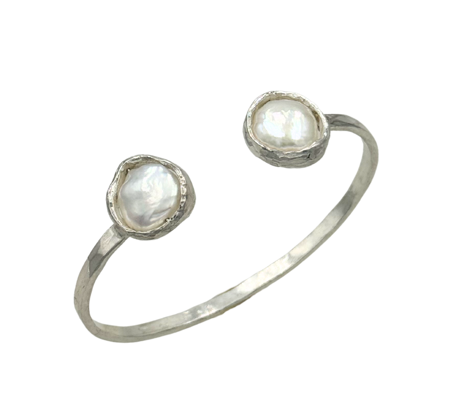 bracciale rigido con perle