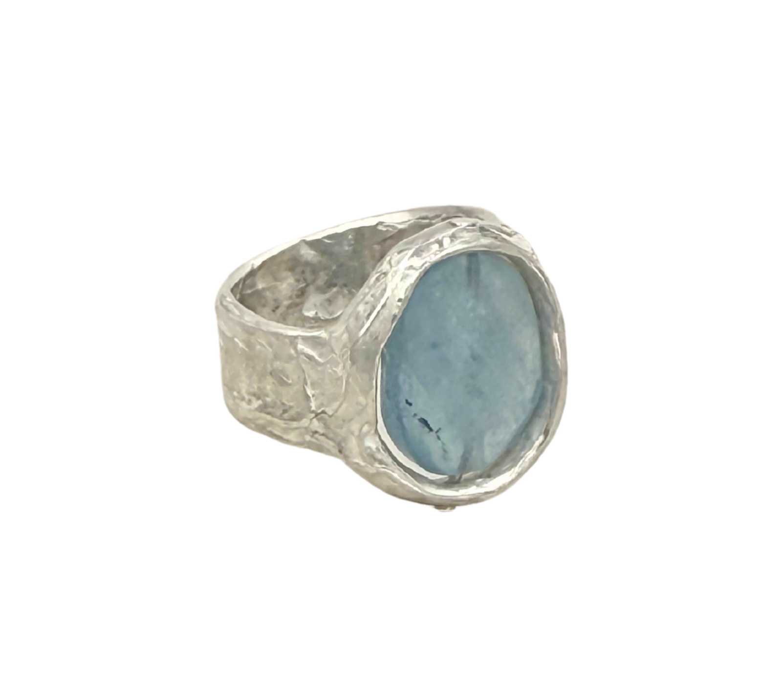 Anello argento con acquamarina