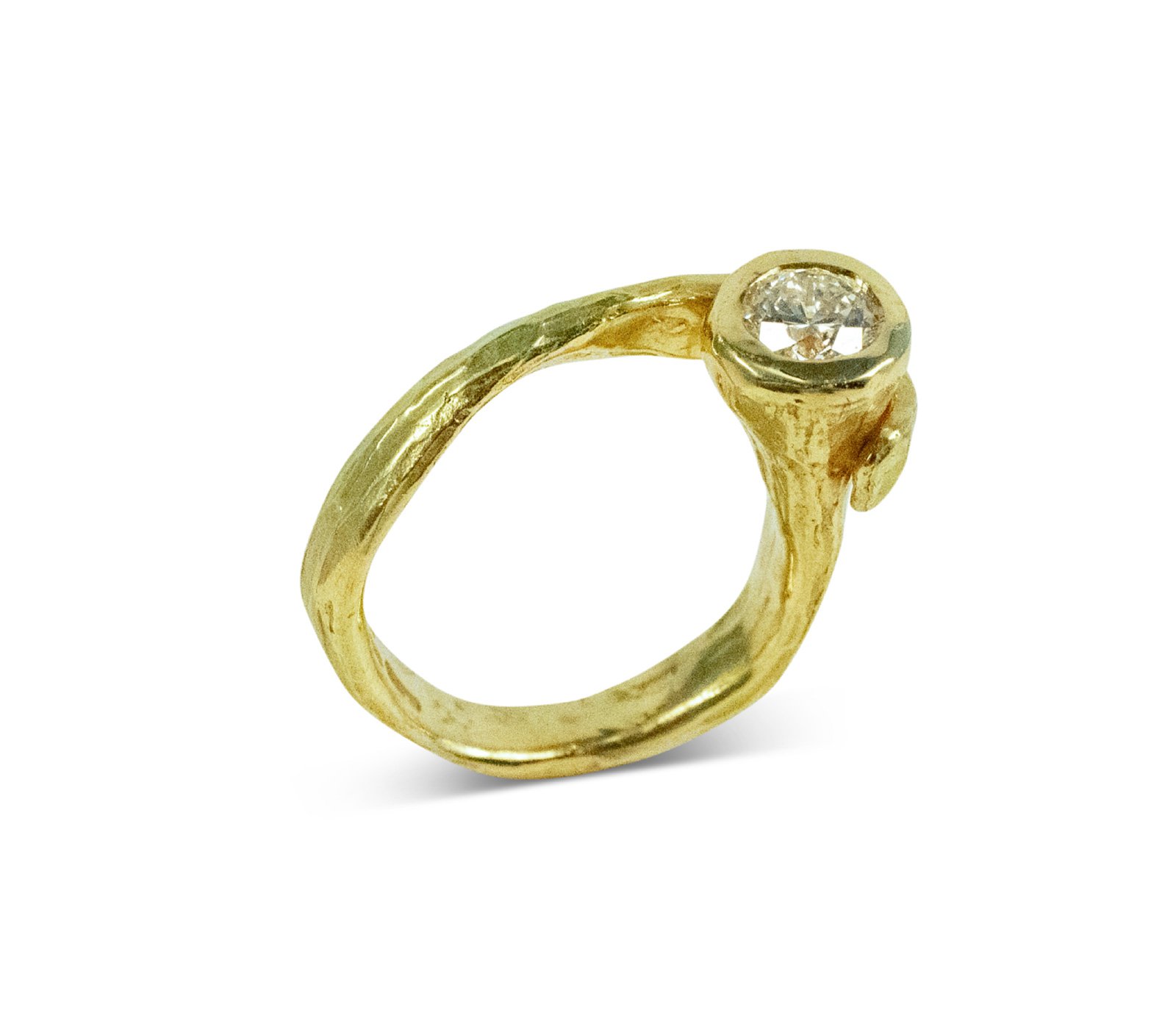 anello solitario Abbraccio