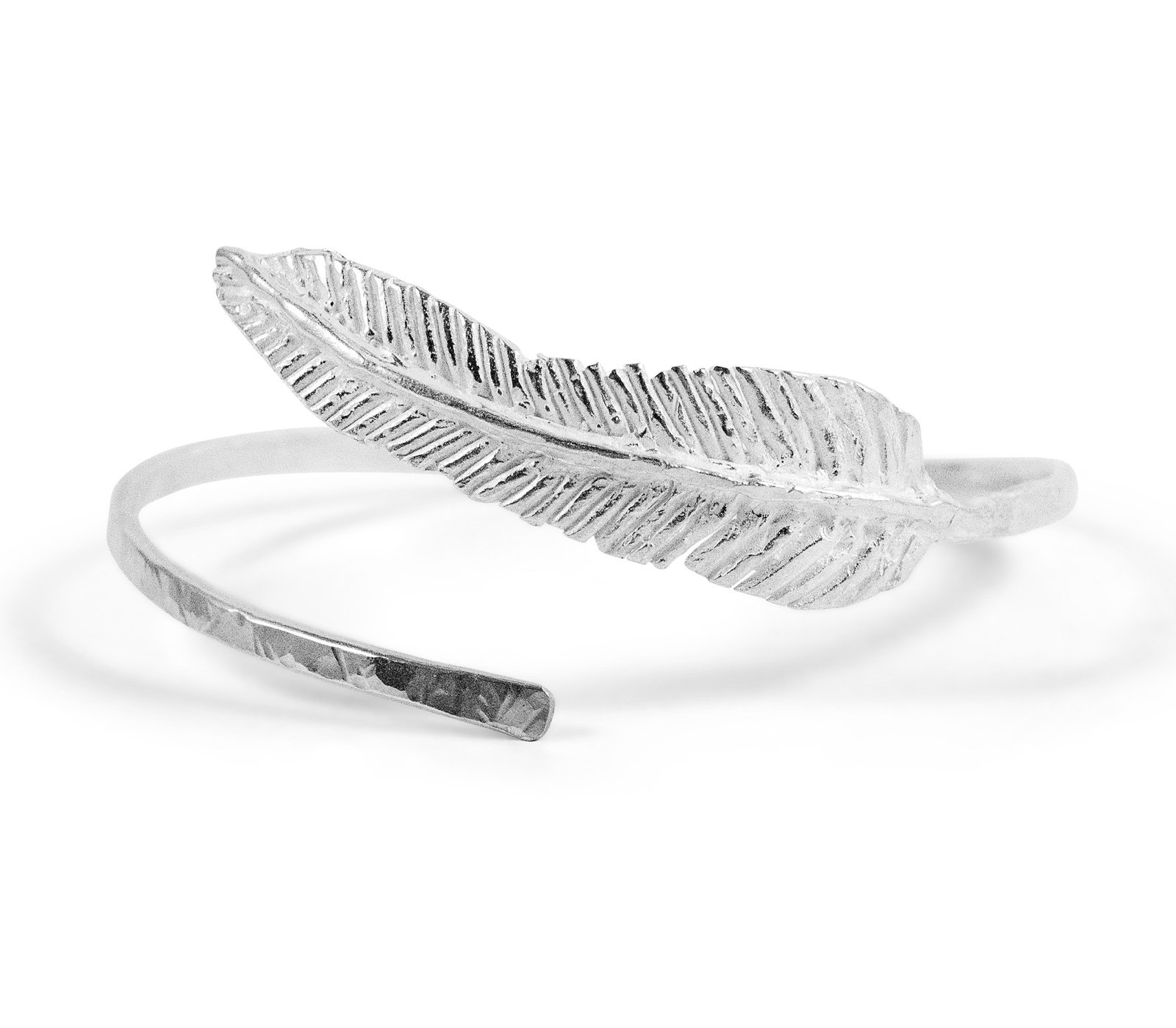 bracciale piuma in argento 925