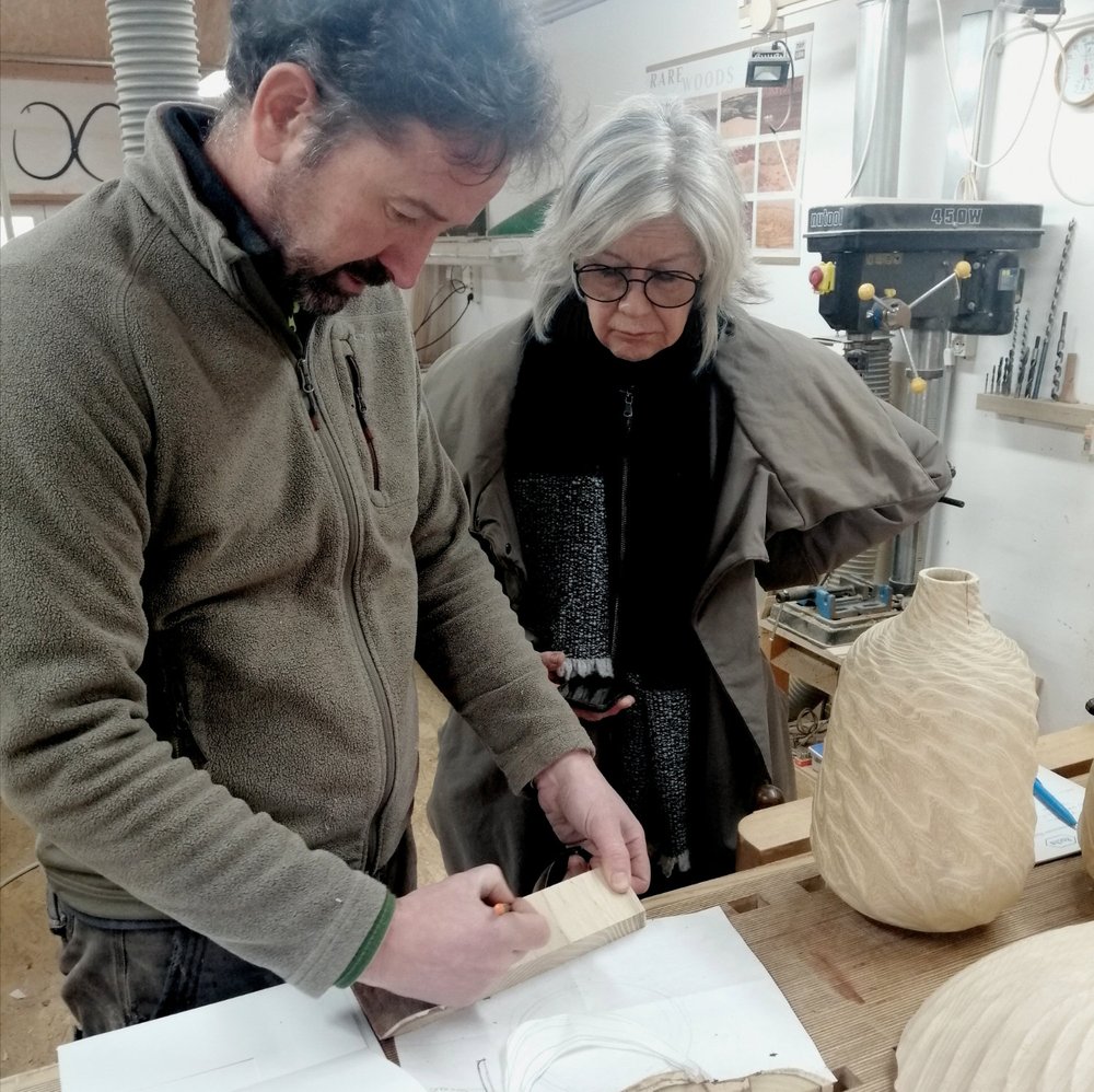 Daniela e Nicola al lavoro.