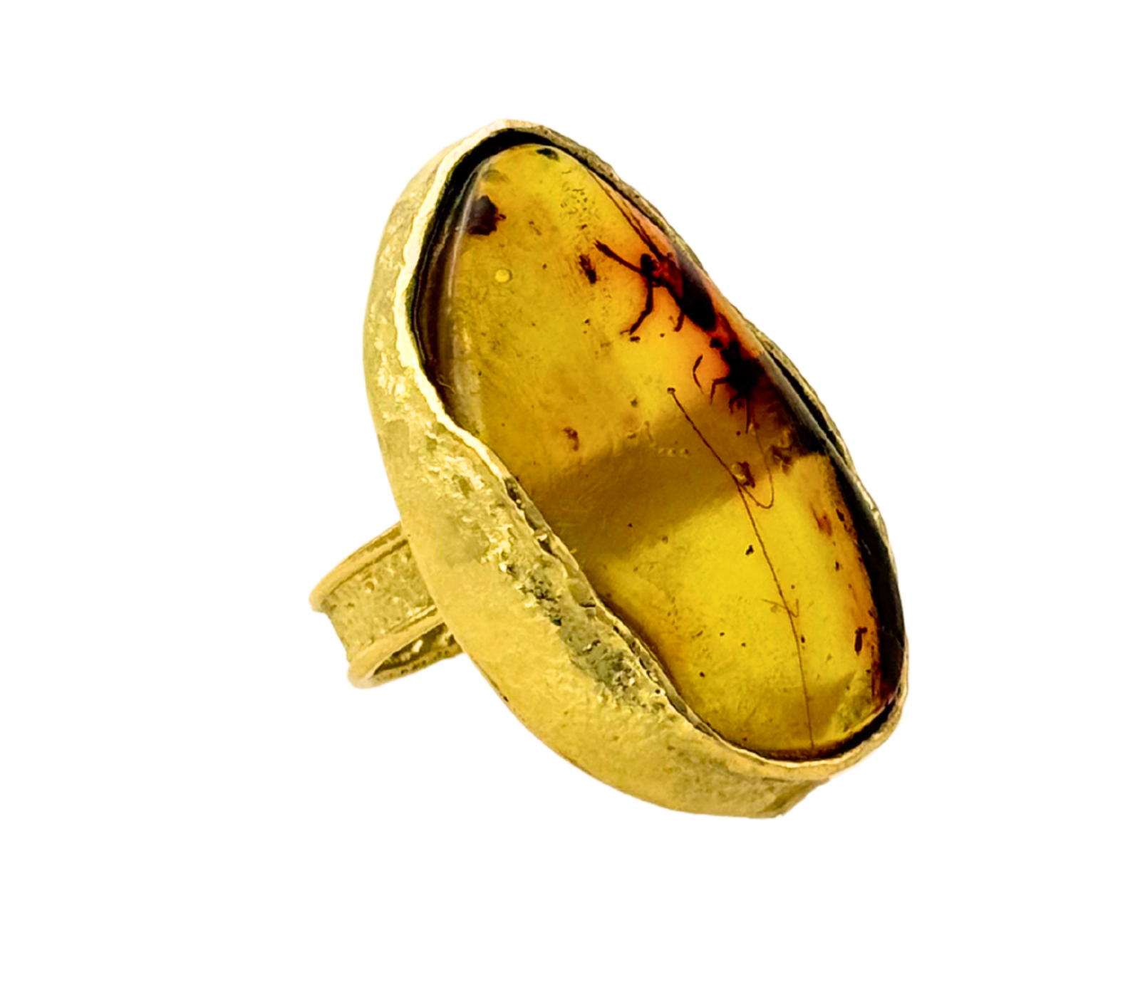 anello ambra verde
