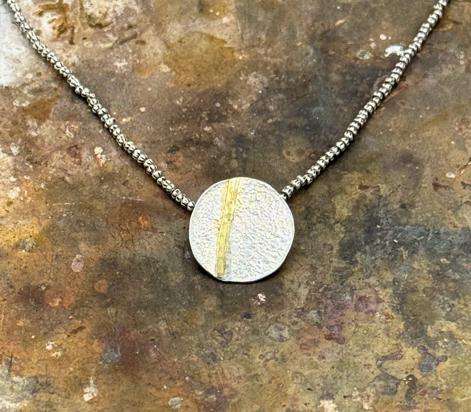 pendente kintsugi tondo piccolo