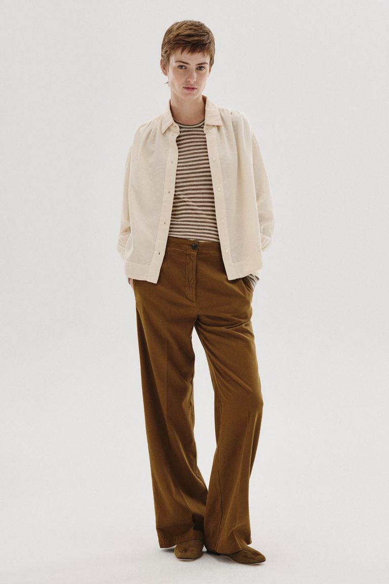 Cotton and wool micro-weave shirt