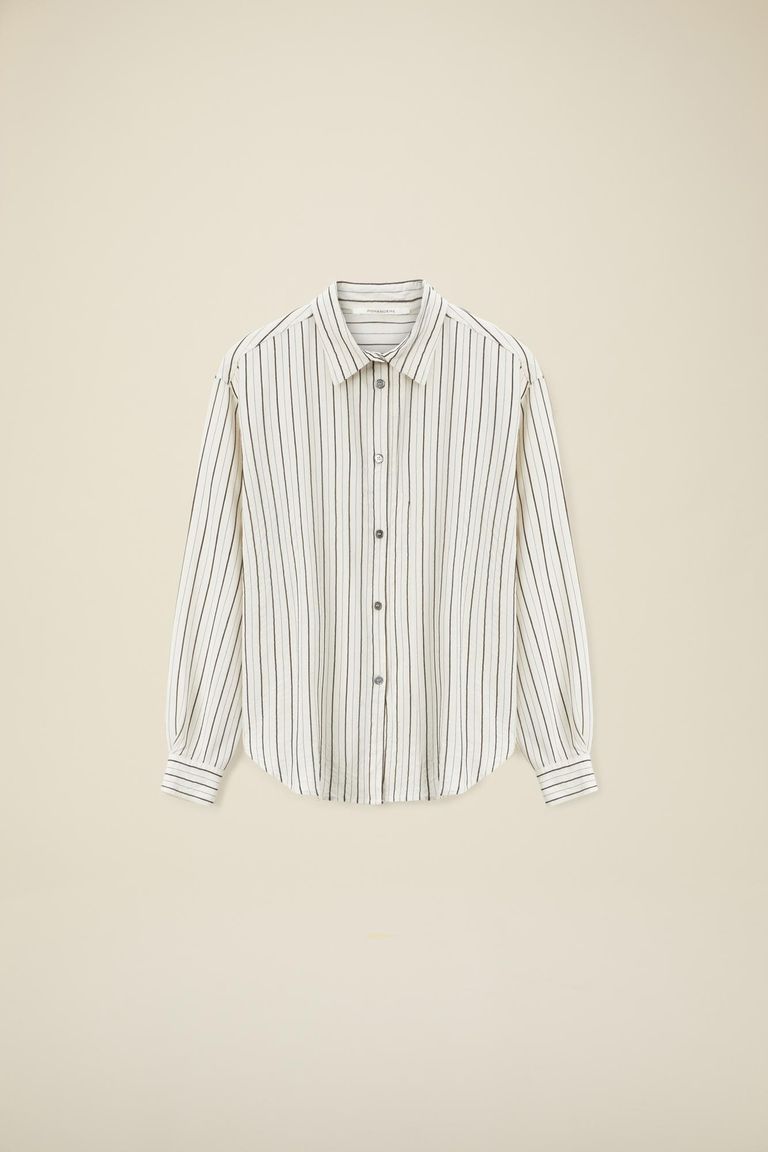 Camicia in organza rigata