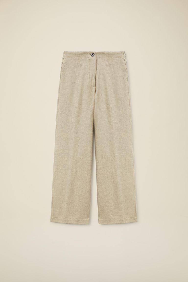 Pantalone iconico in flanella misto lana