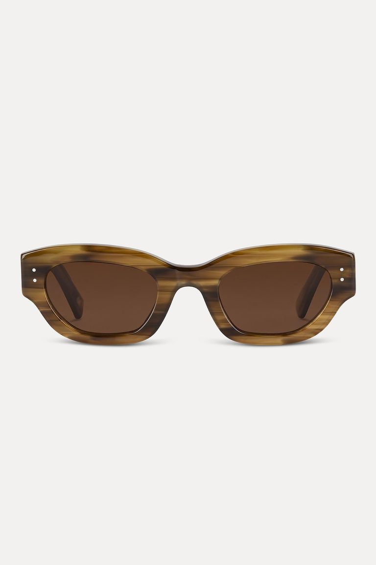 "Bitter" sunglasses in savannah-colored acetate indigo-sulphur savannah