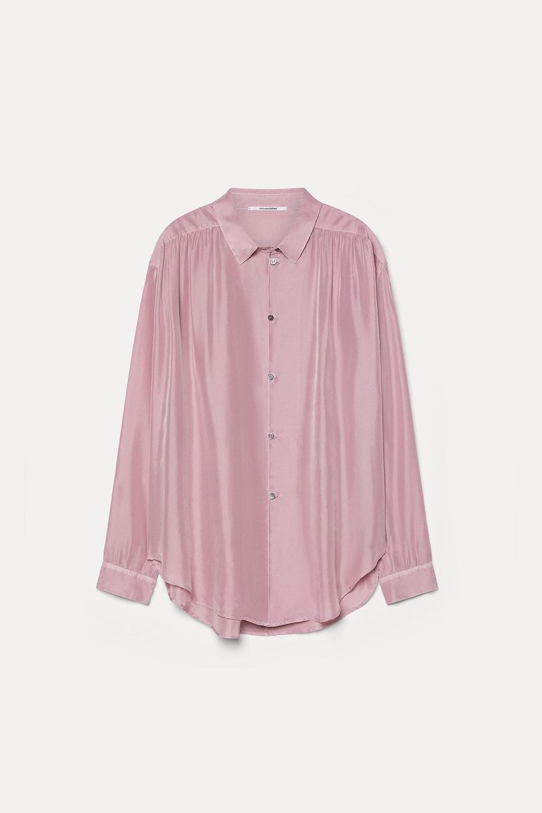 Camicia in habotai magnolia