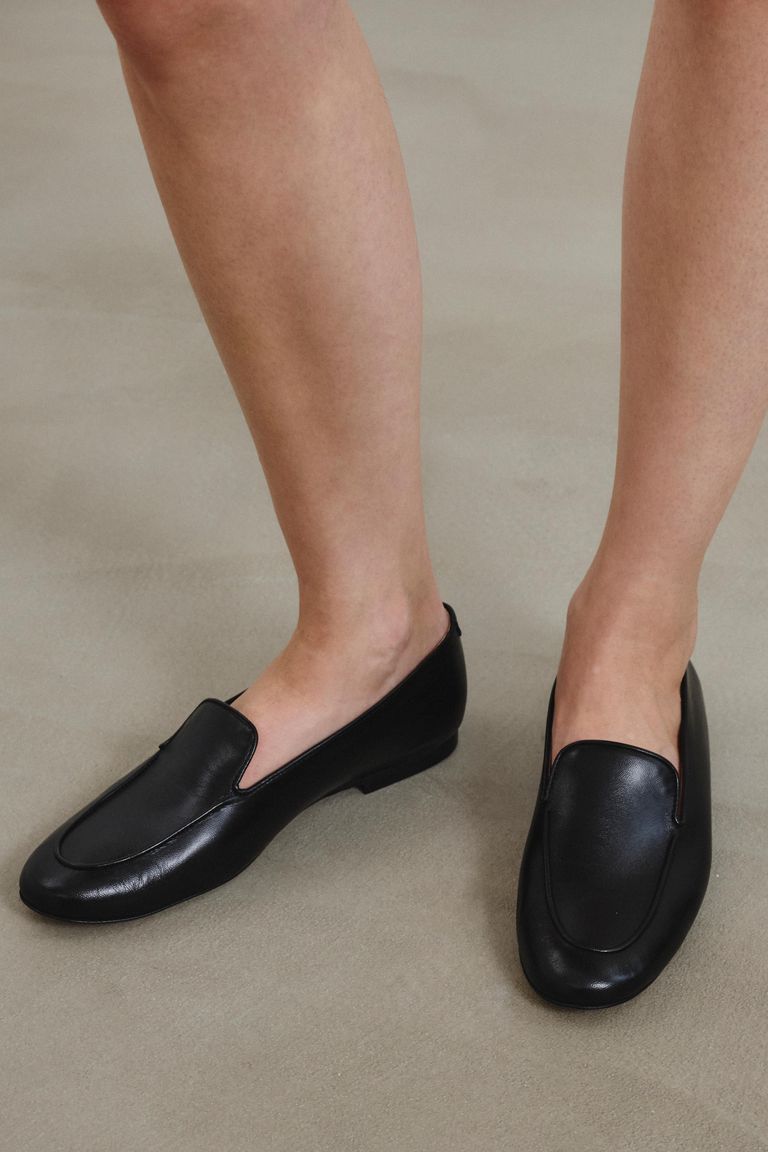 Nappa leather loafer black