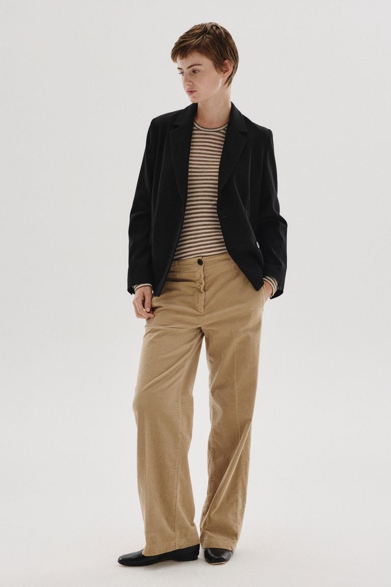 Striped wool jersey T-shirt