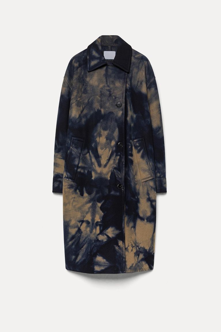 Manteau en drap de laine maltinto bleu marine