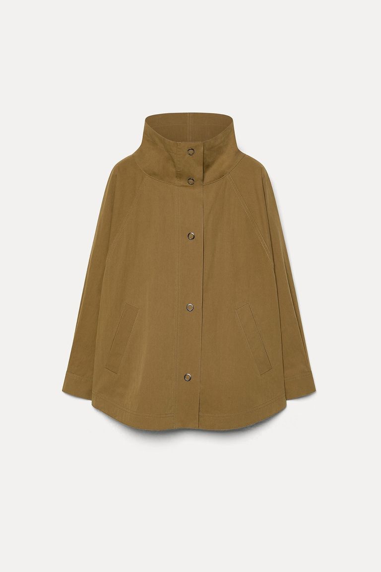 Technical cotton caban jacket