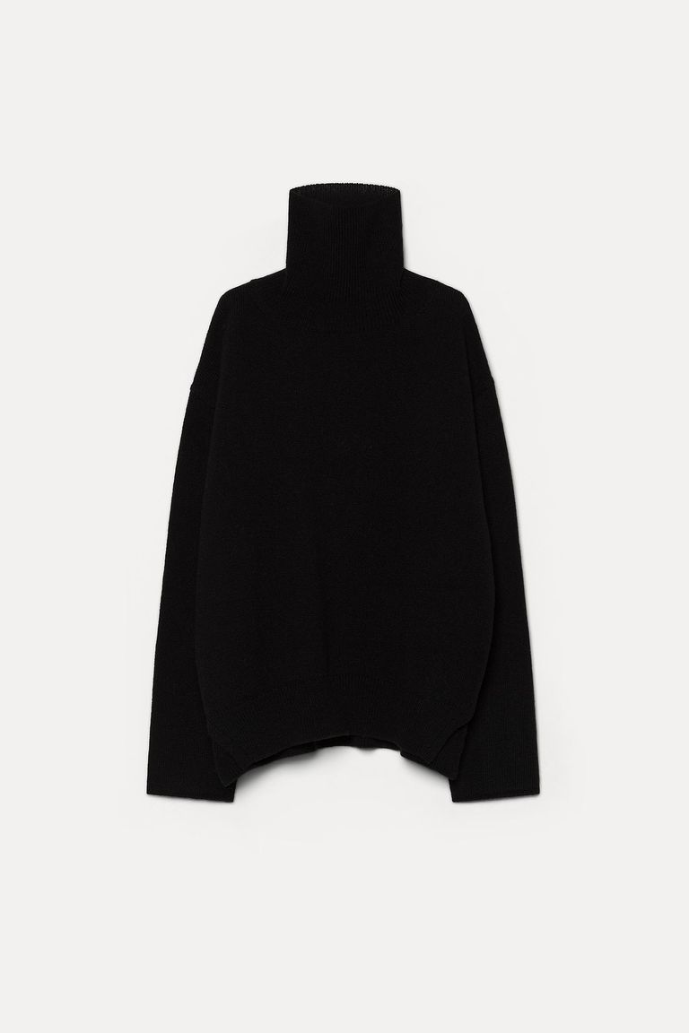 Turtleneck in felted merino wool