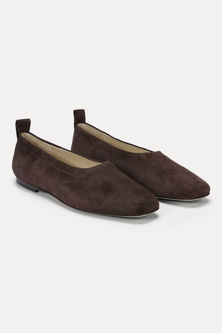 Suede ballet flats