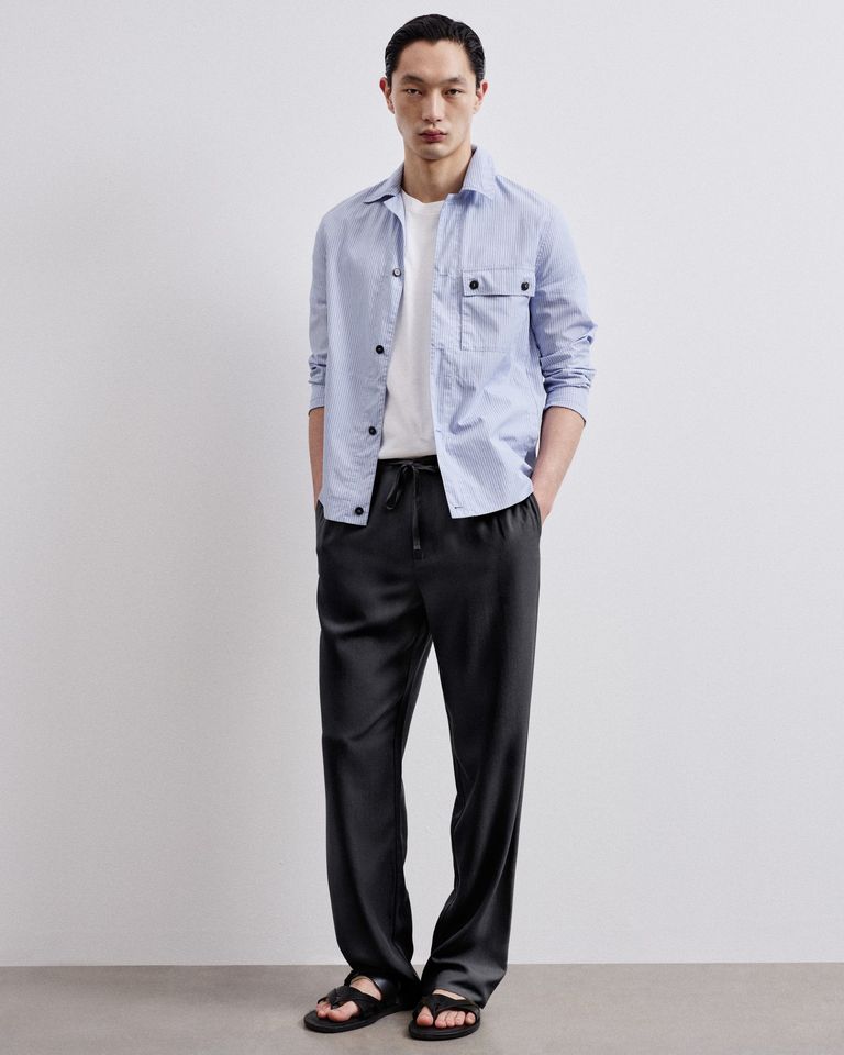 Fluid twill tencel trousers