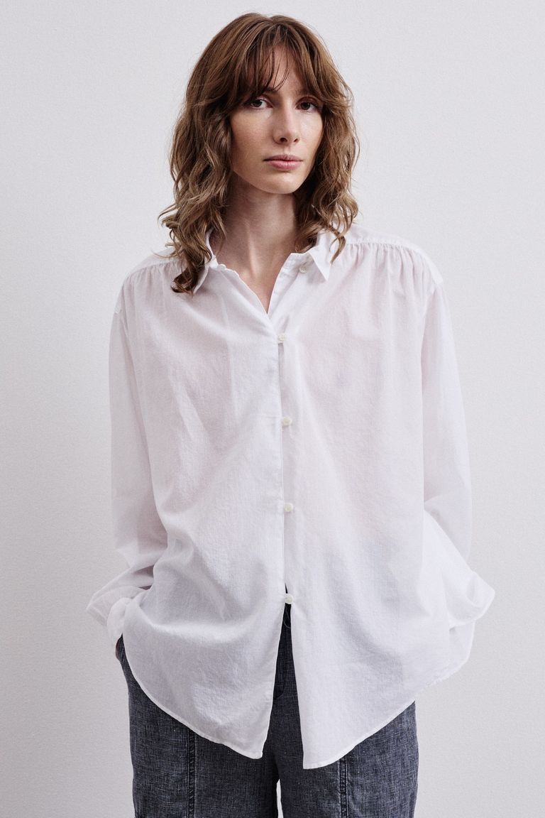 Camicia fluida in batista di cotone