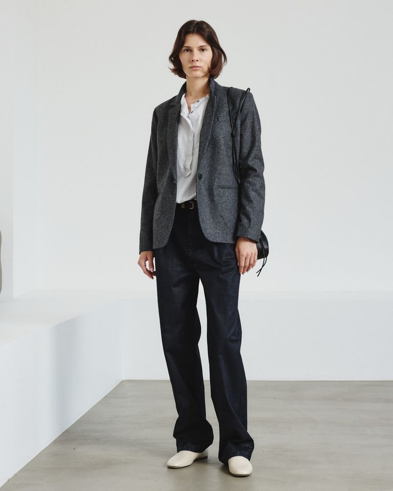 Veste en micro pied de poule