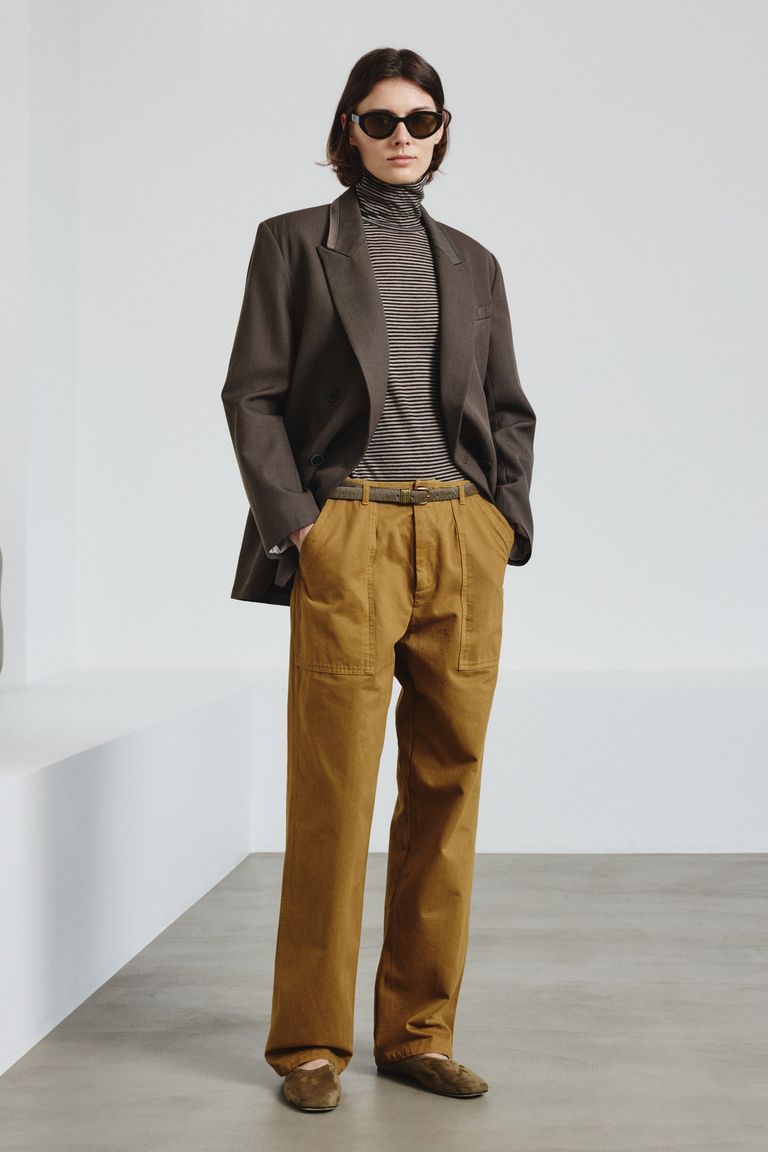 Pantalone cargo in drill di cotone