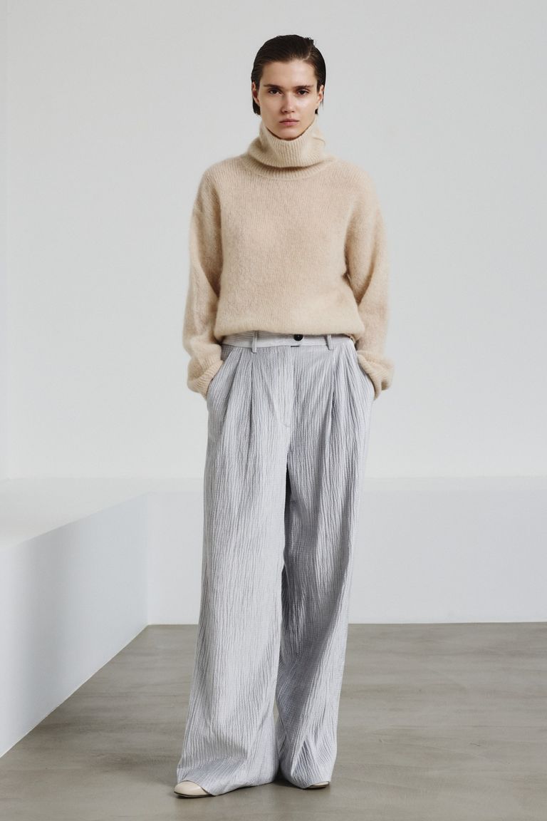 Pantalone sartoriale in velluto martellato