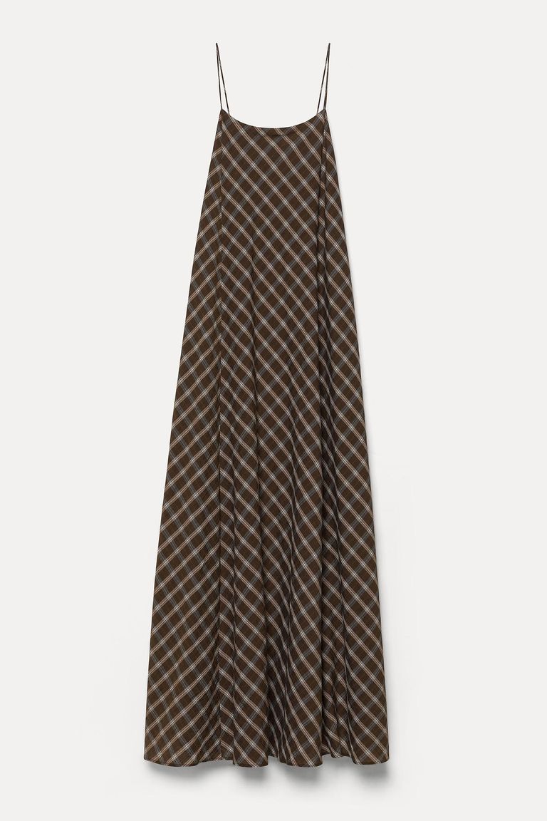 Cotton madras dress cocoa