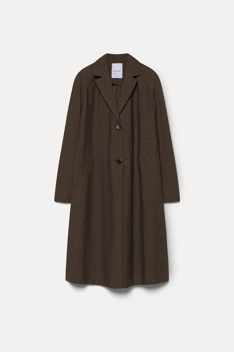 Manteau en panama de lin et coton