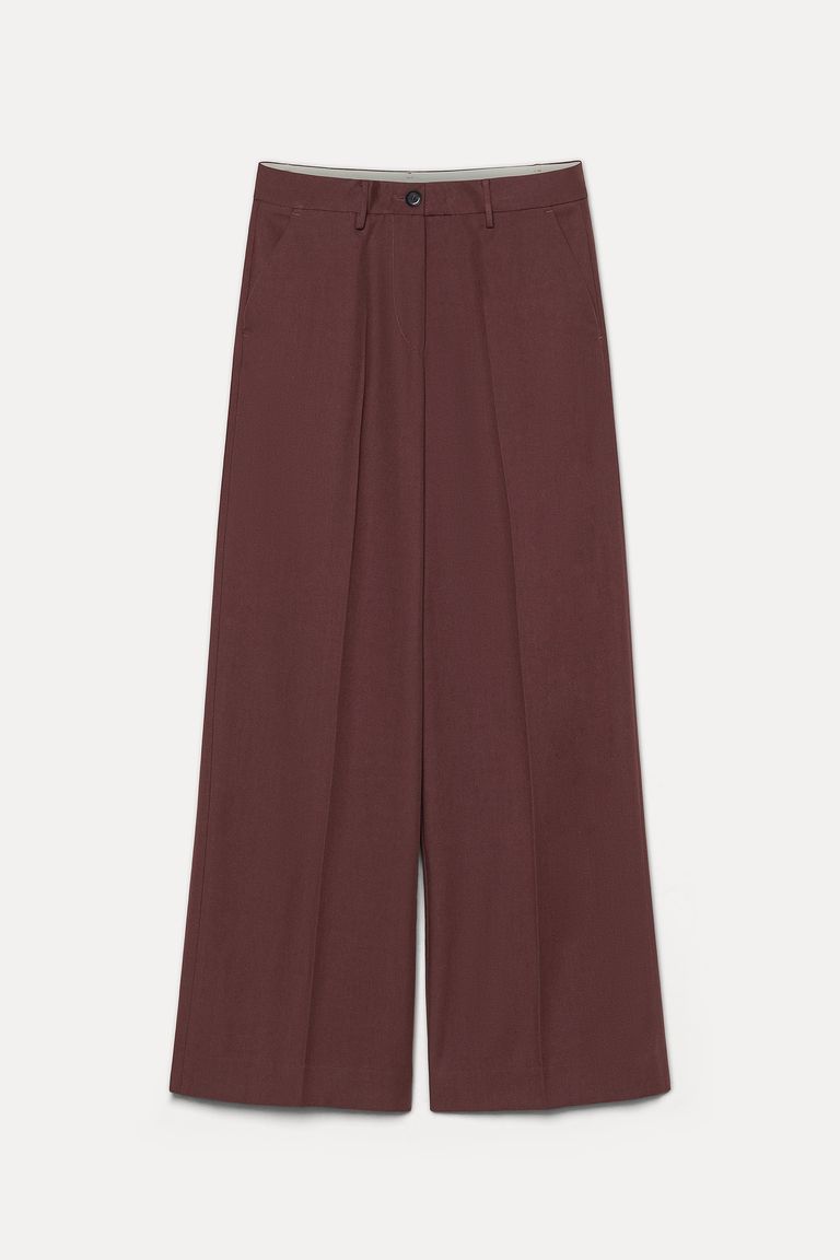 Pantalon taille haute en twill fluide de Tencel