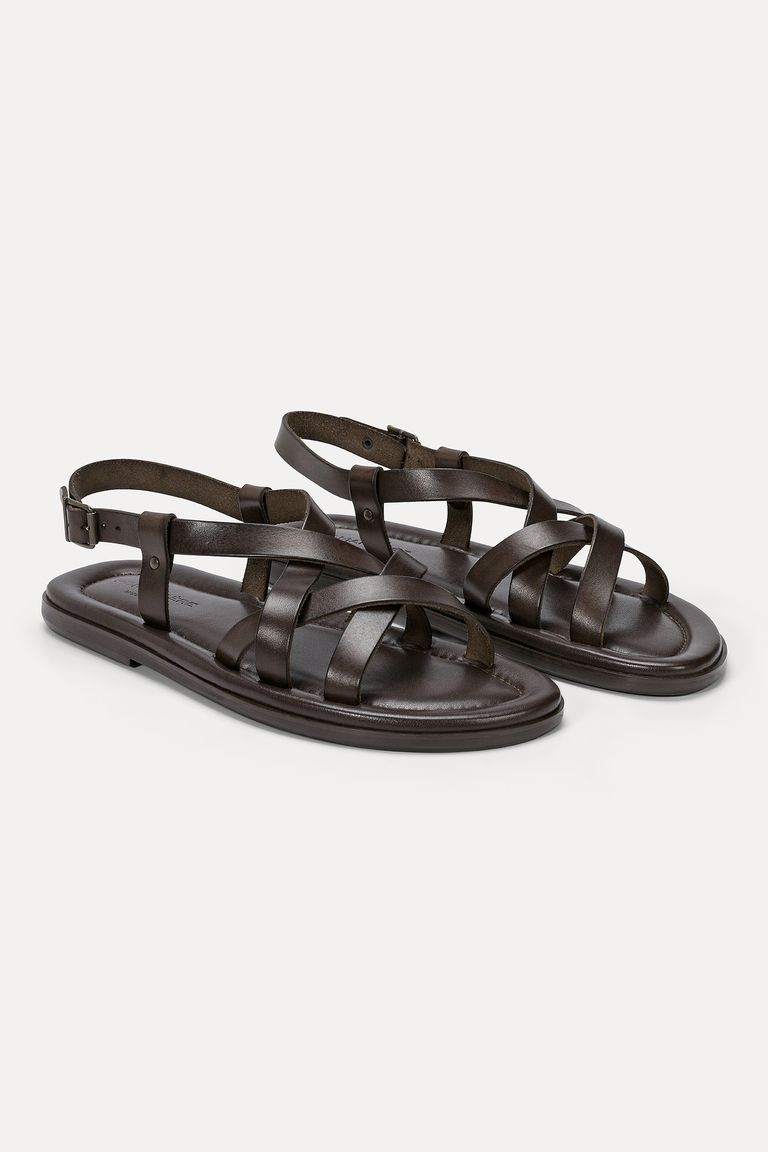 Woven sandals Dark brown