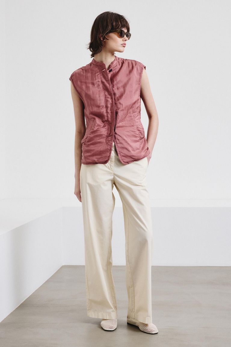 Double-layer cotton and silk waistcoat