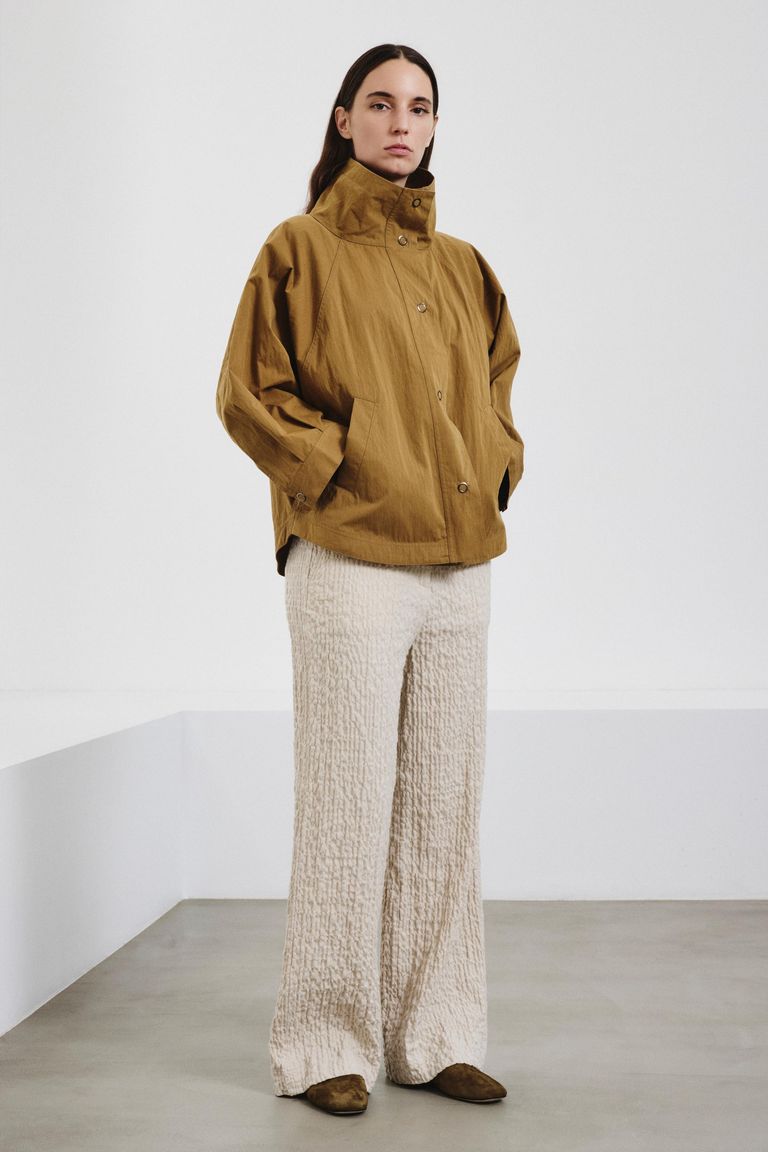 Technical cotton caban jacket