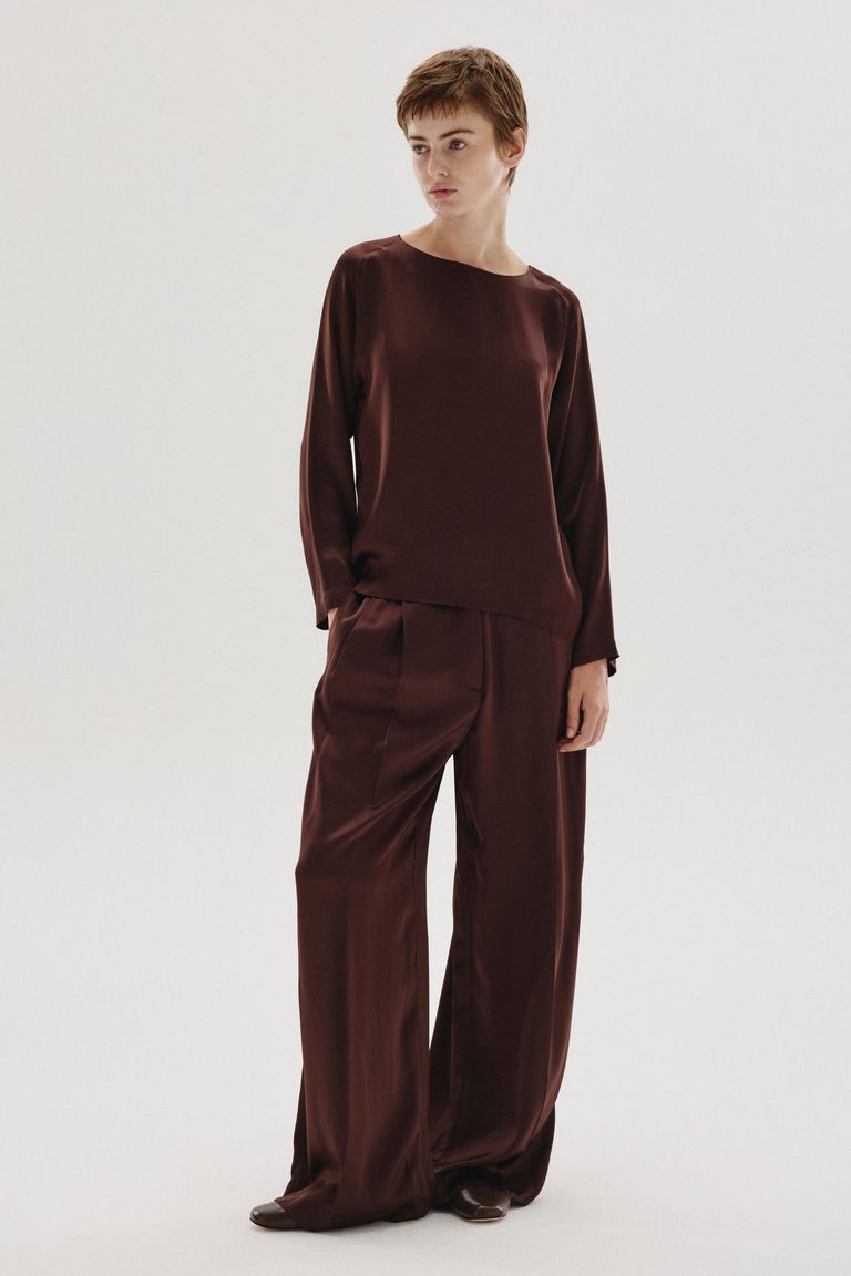 Blouse en satin de viscose