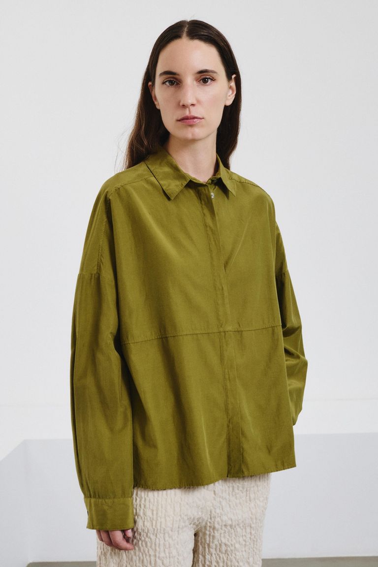 Habutai silk and cotton shirt