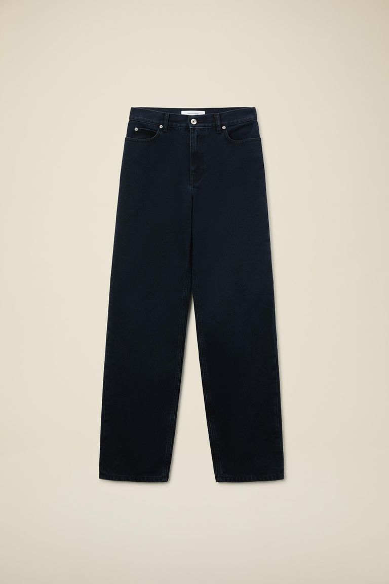 Pantalon cinq poches en denim foncé
