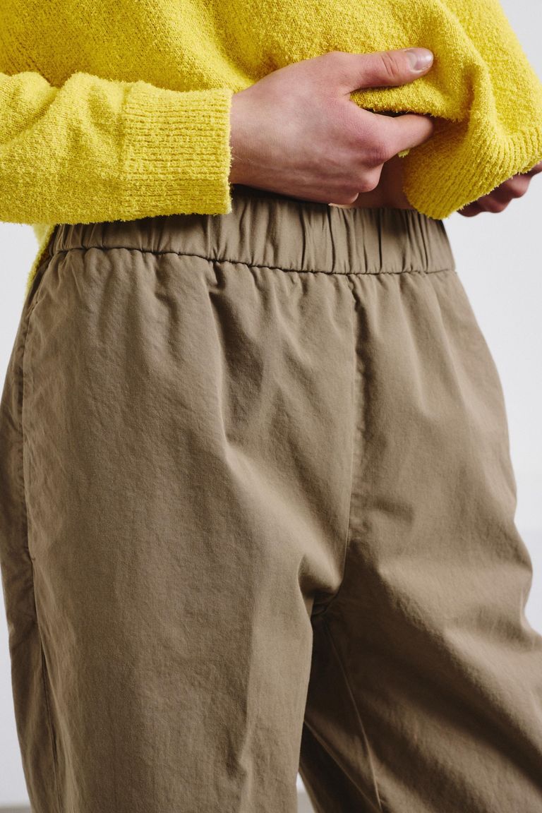Cotton gabardine jogging trousers dove grey