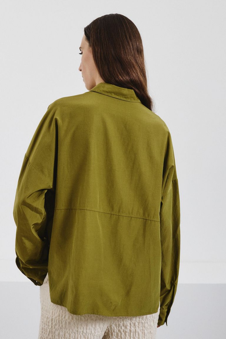 Habutai silk and cotton shirt