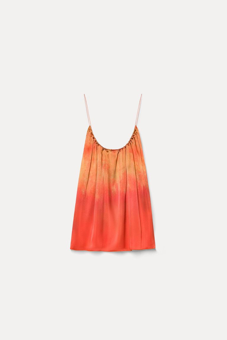 Top en satin imprimé