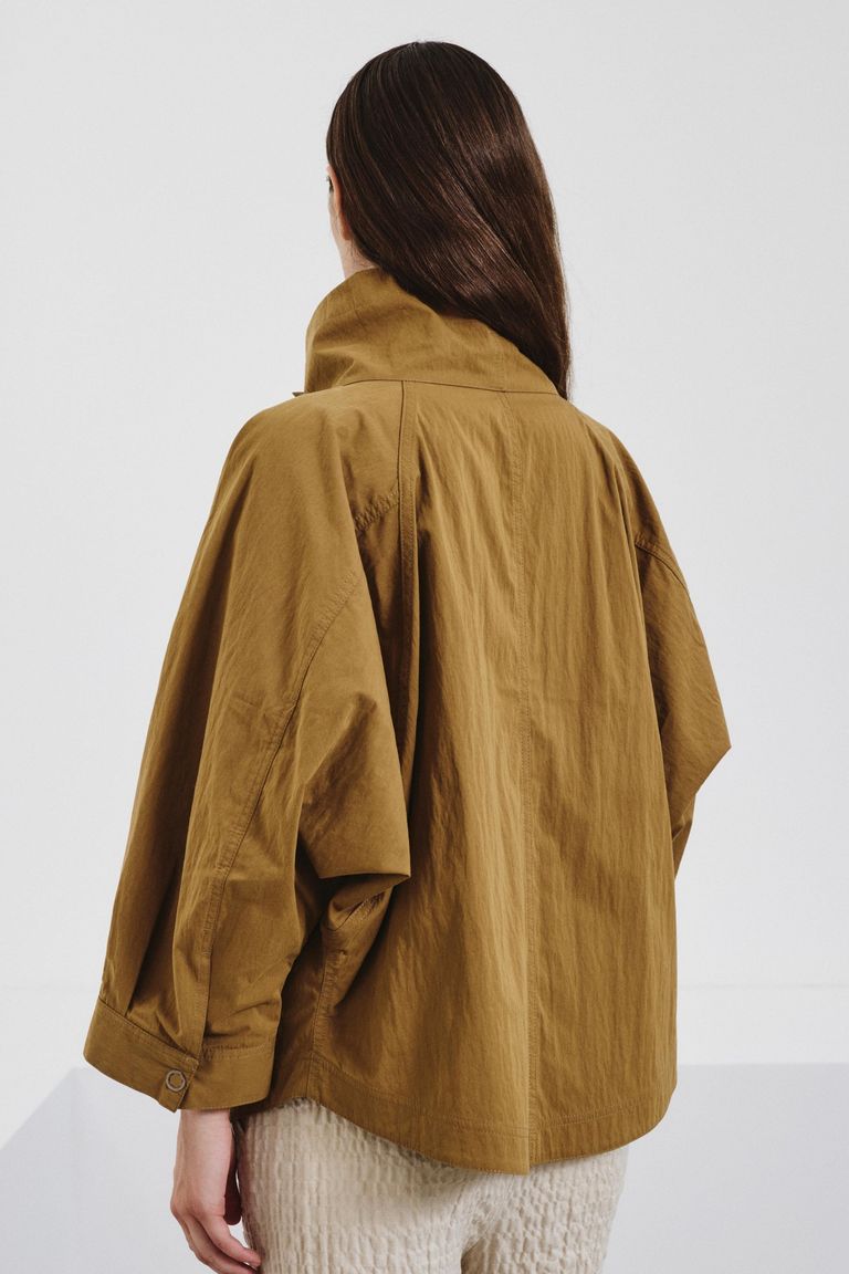 Technical cotton caban jacket