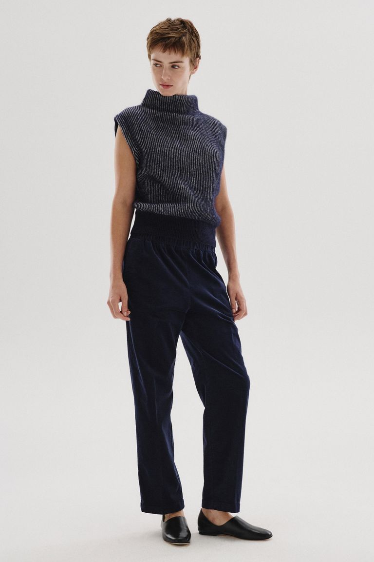 Pantalone jogging in velluto a coste