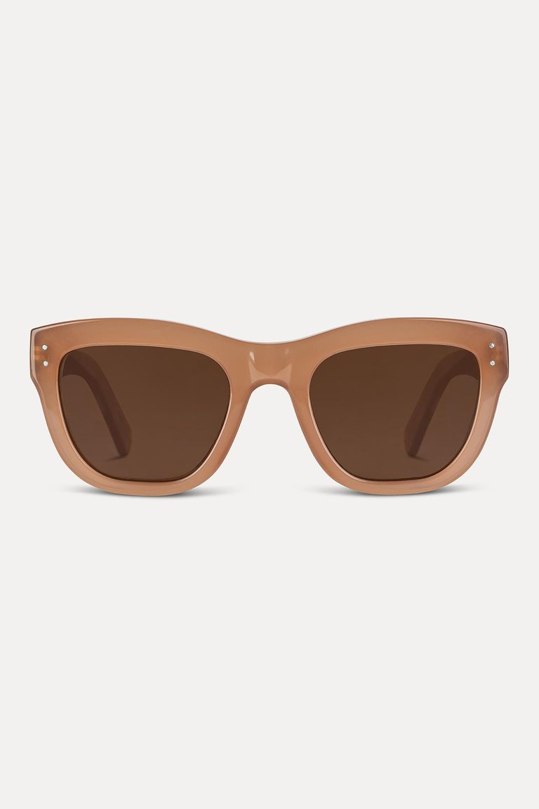 "Crunchy" sunglasses in pink acetate powder