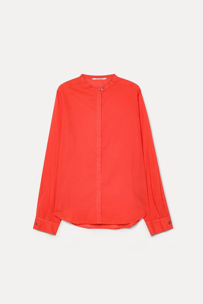 Camicia in mussola di cotone papavero