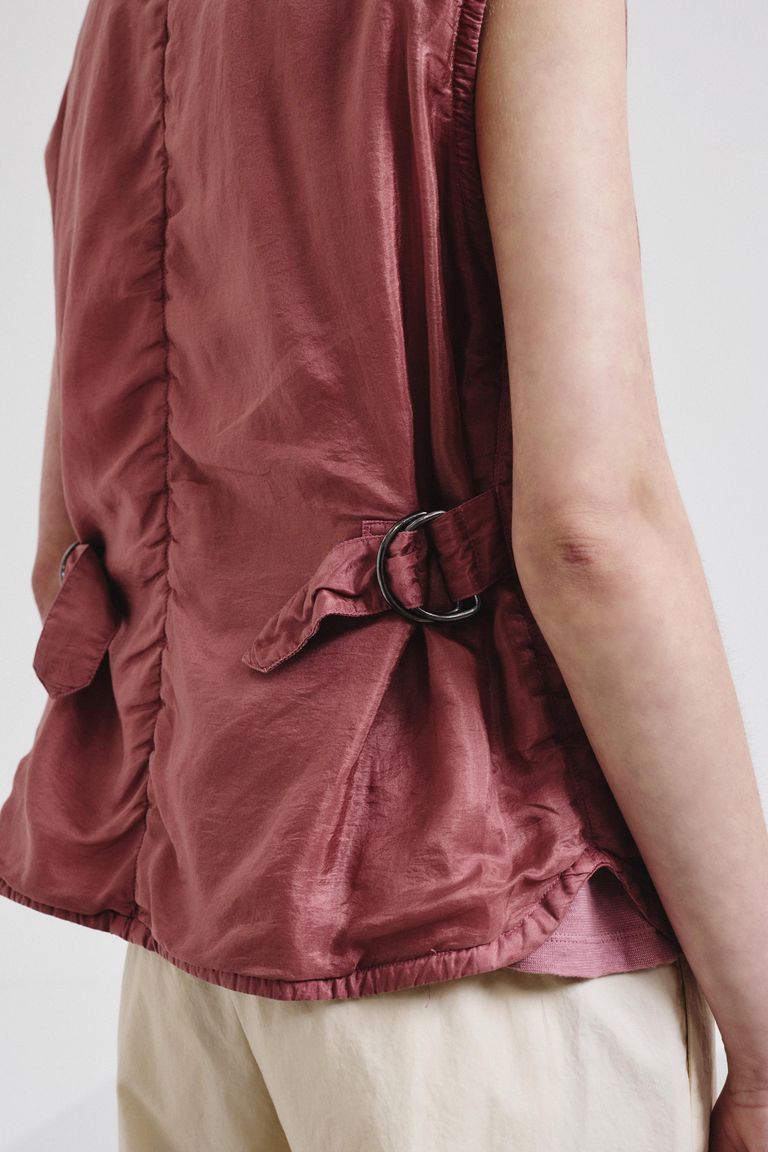 Double-layer cotton and silk waistcoat