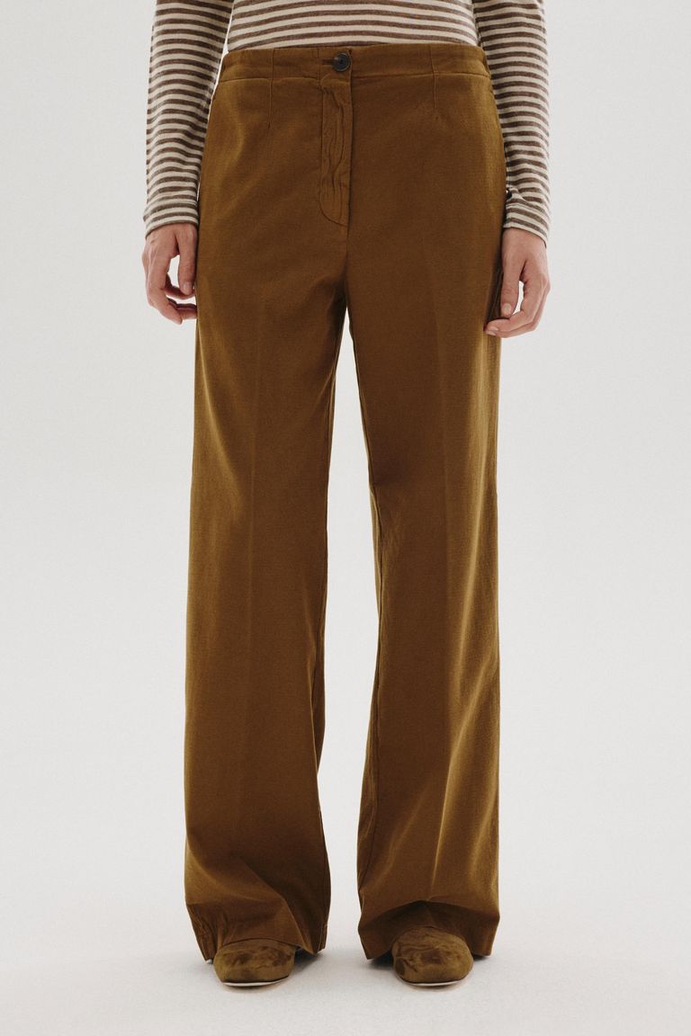 Iconic cotton and wool flannel trousers