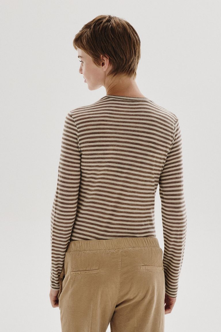 Striped wool jersey T-shirt