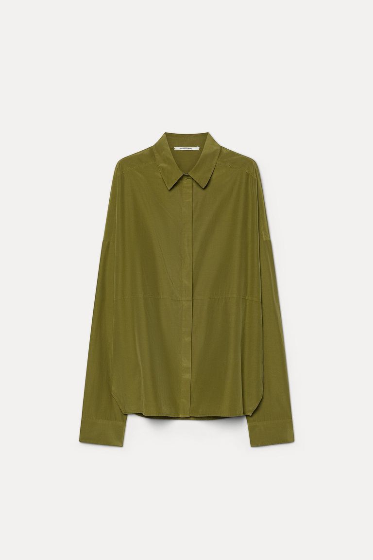 Habutai silk and cotton shirt