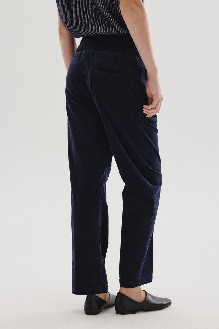 Corduroy jogging trousers dark blue