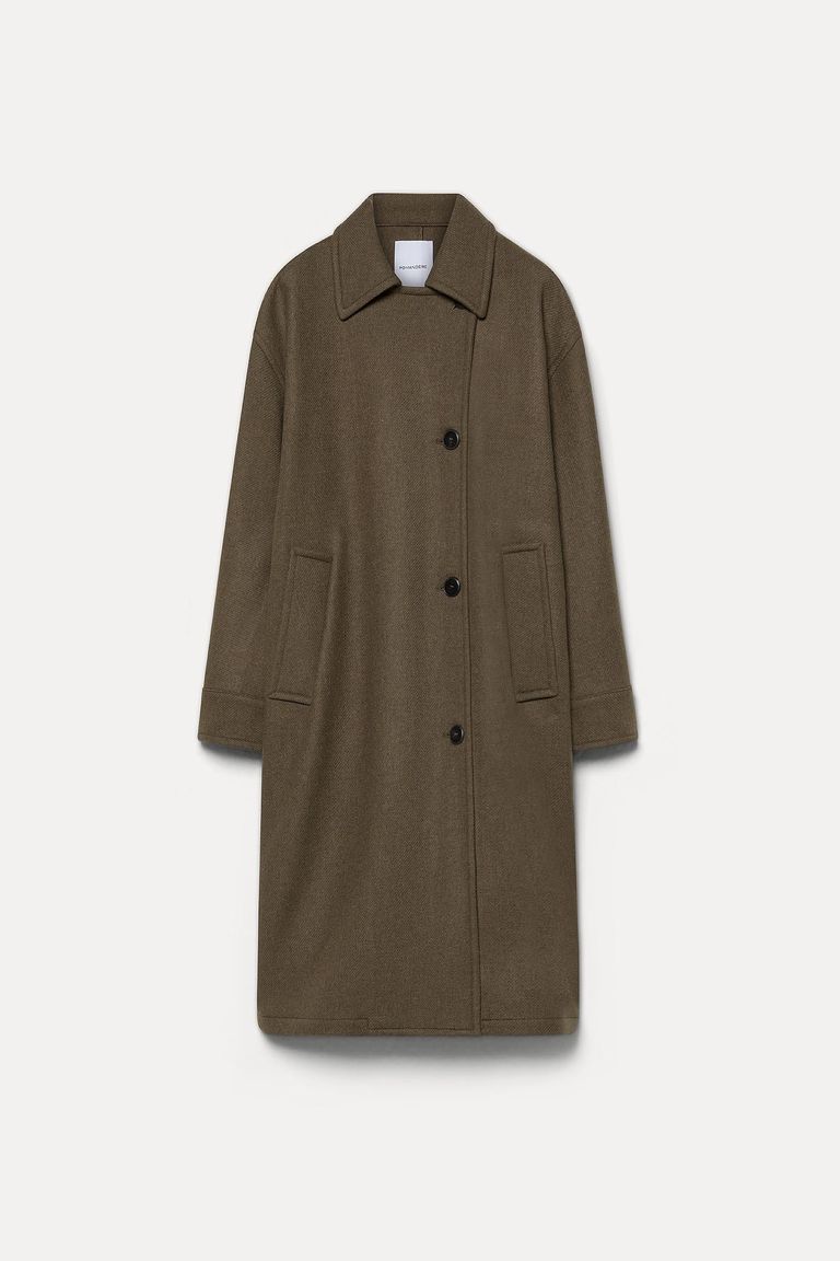 Cappotto over in panno di lana infeltrito