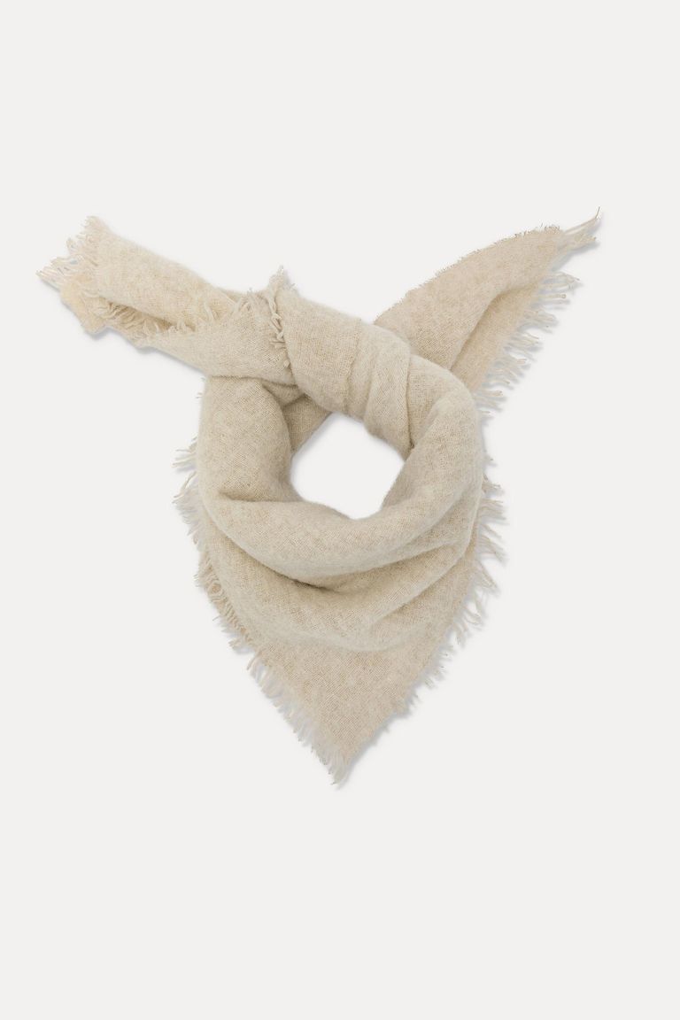 Alpaca and wool knit scarf