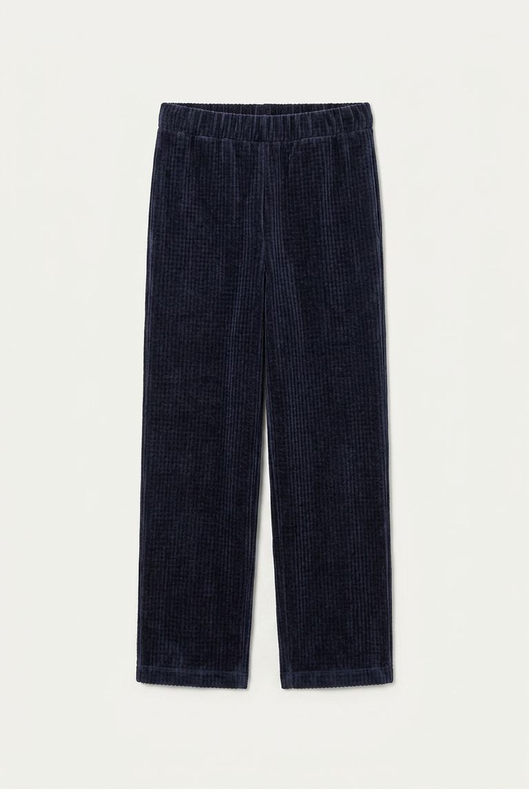 Corduroy jogging trousers dark blue